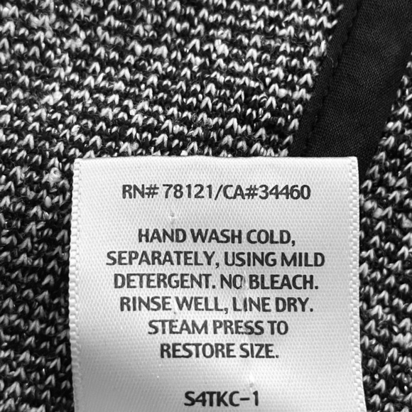 Eileen Fisher System Black & White Tweed Moto-Style Jacket. Size M. - Picture 11 of 12